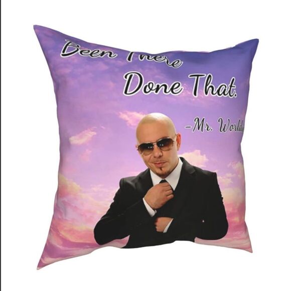 Pit Bull ( Mr.Worldwide ) Pillow Cover 18x18 - Picture 1 of 1